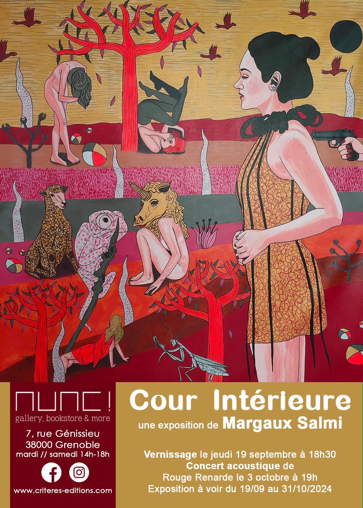 Exposition "Cour int\u00e9rieure" \u00e0 la galerie Nunc