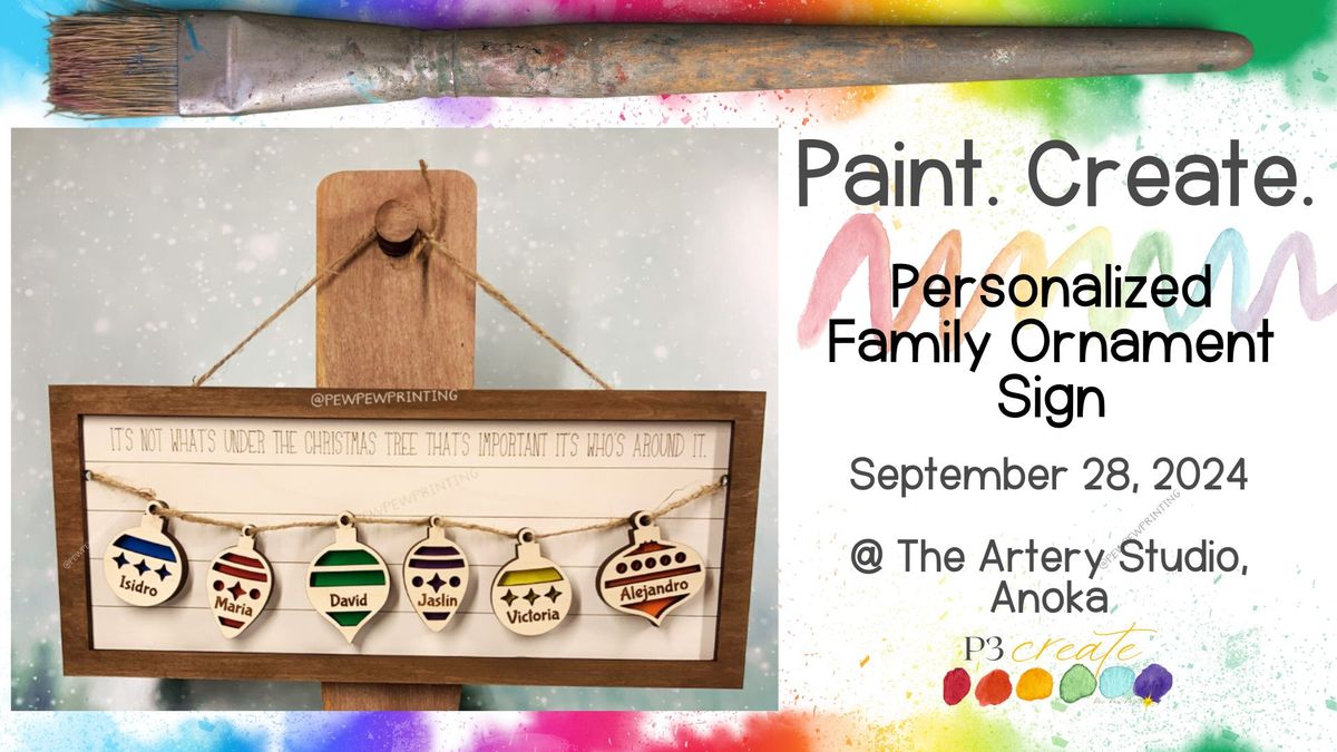 November 16: Personalized Family Ornament Workshop