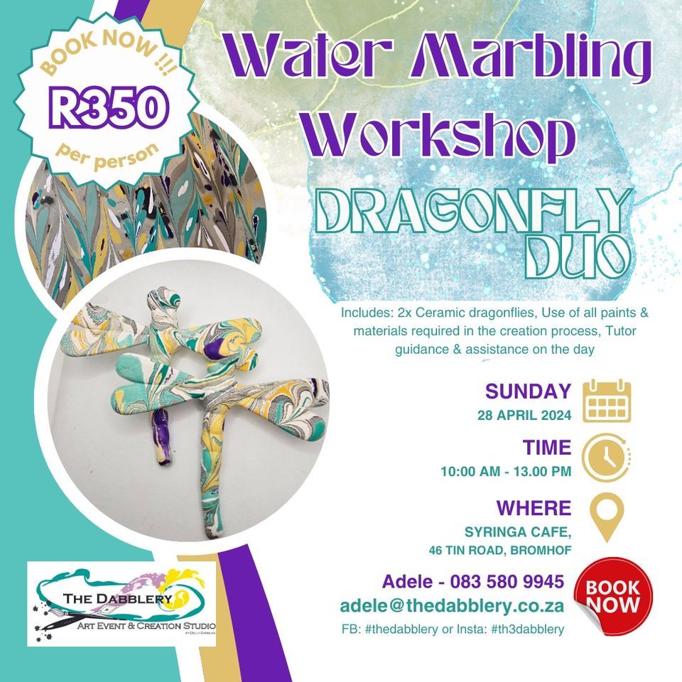 Water Marbling Workshop - Dragonfly Duo