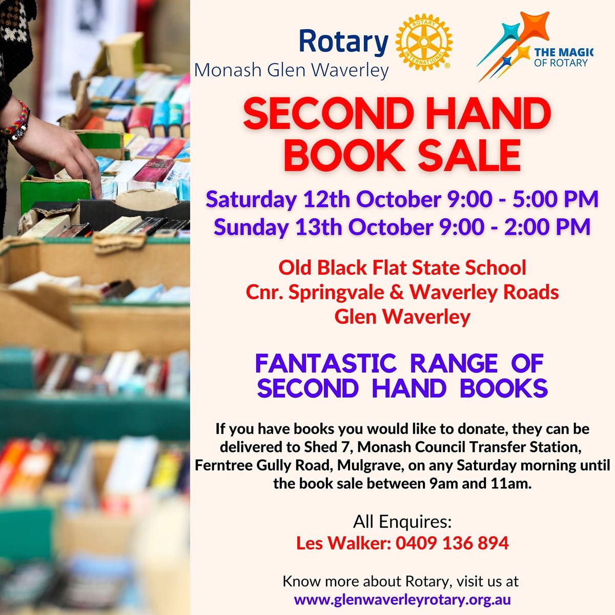 Rotary Club of Monash Glen Waverley Second Hand Book Sale