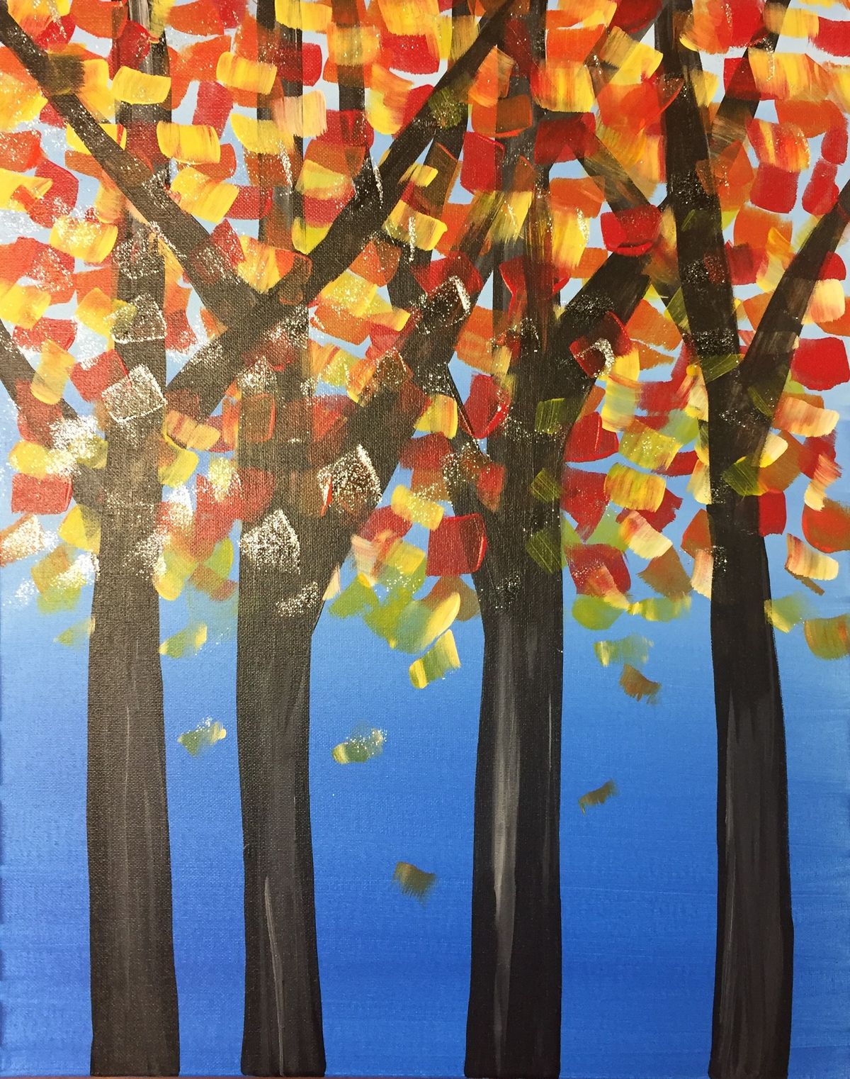 Tall Fall Trees-16x20 ($30)