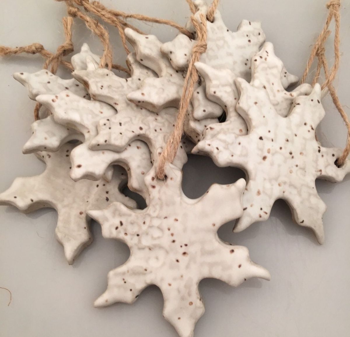 Clay snowflake ornaments! 