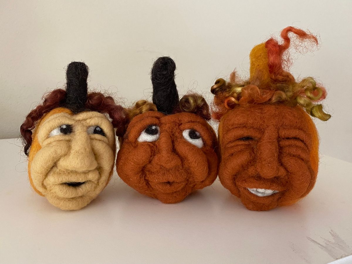 Needle Felted Pumpkin Face with Justine Heinrichs