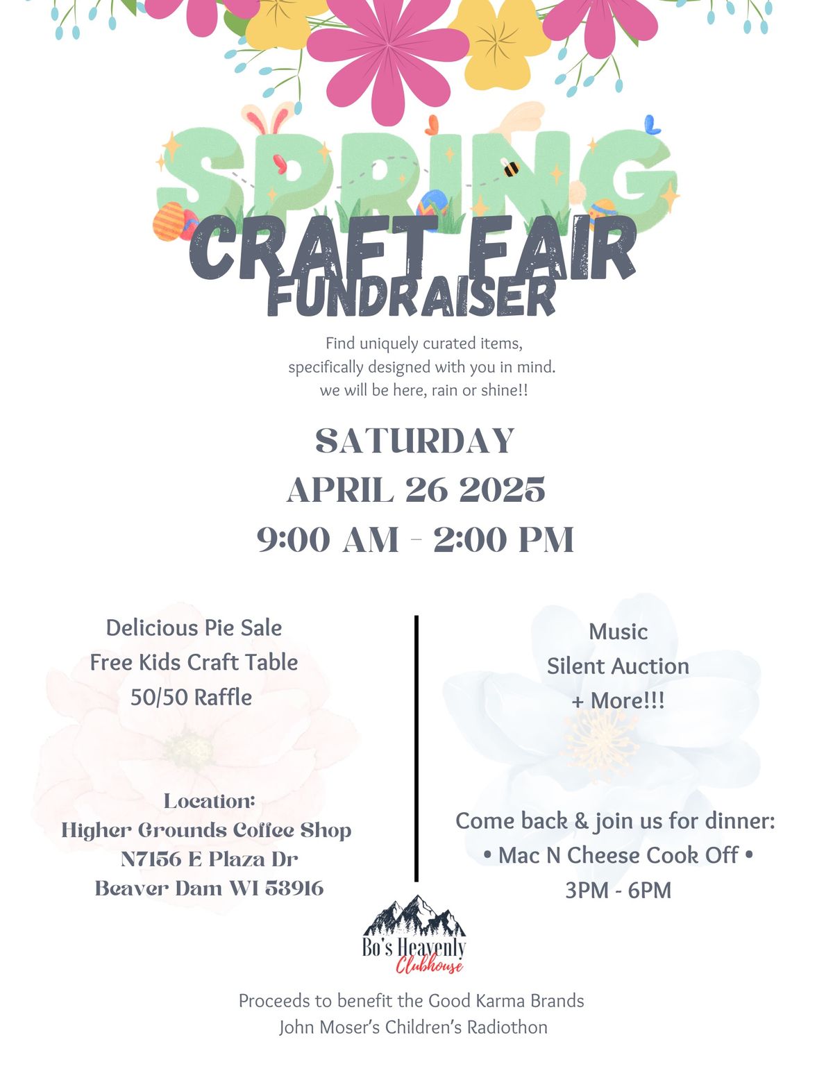 Spring C raft & V endor F air Fundraiser