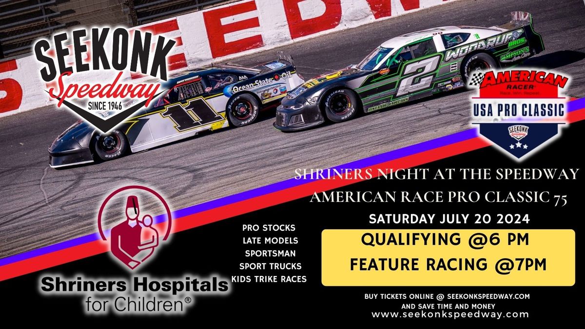 NASCAR Saturday Night Showdown Race #10 \/American Racer USA Pro Classic & Shriners Kids Trike Racers