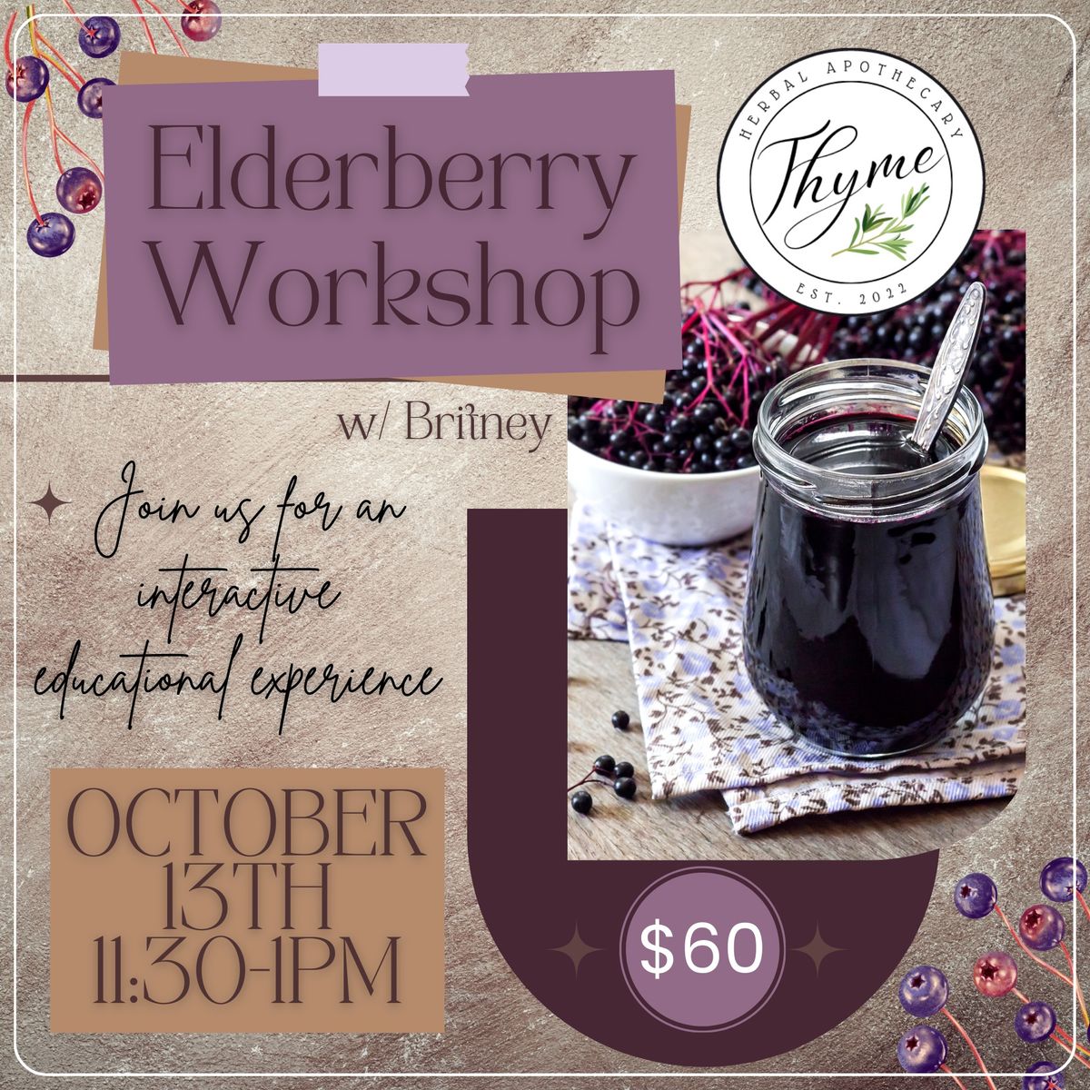 Elderberry Syrup Workshop