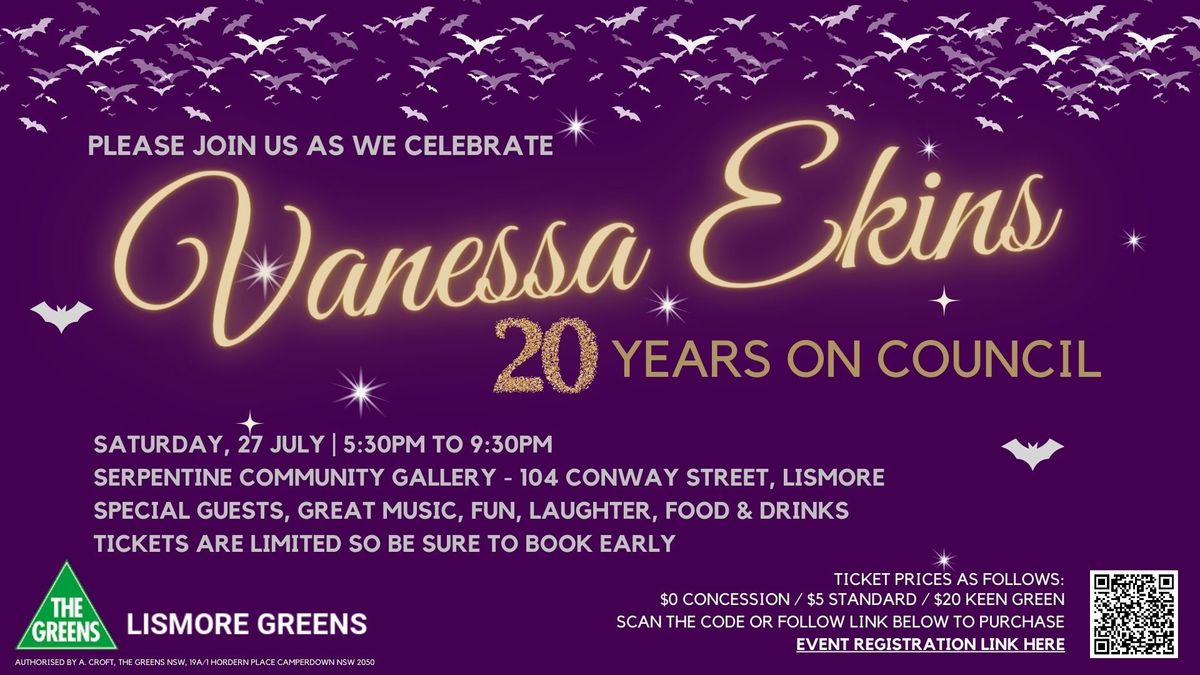 A Celebratory Evening for Vanessa Ekins