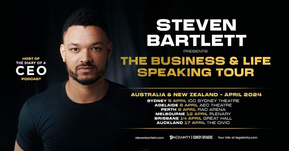 Steven Bartlett | The Business & Life Speaking Tour [AUCKLAND]