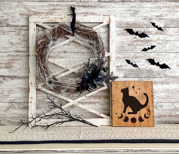 Our First Ever Halloween Wreath and Mini Sign Workshop