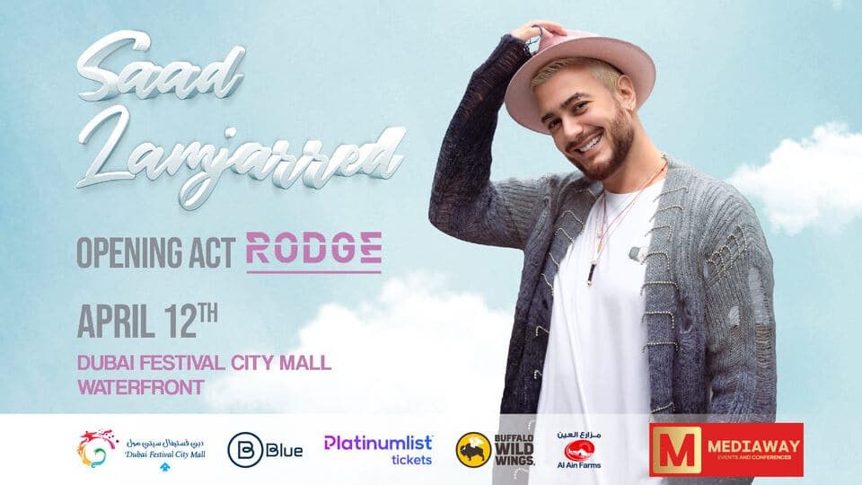 Saad Lamjarred along with Dj Rodge Concert at Dubai Festival City Mall - Waterfront