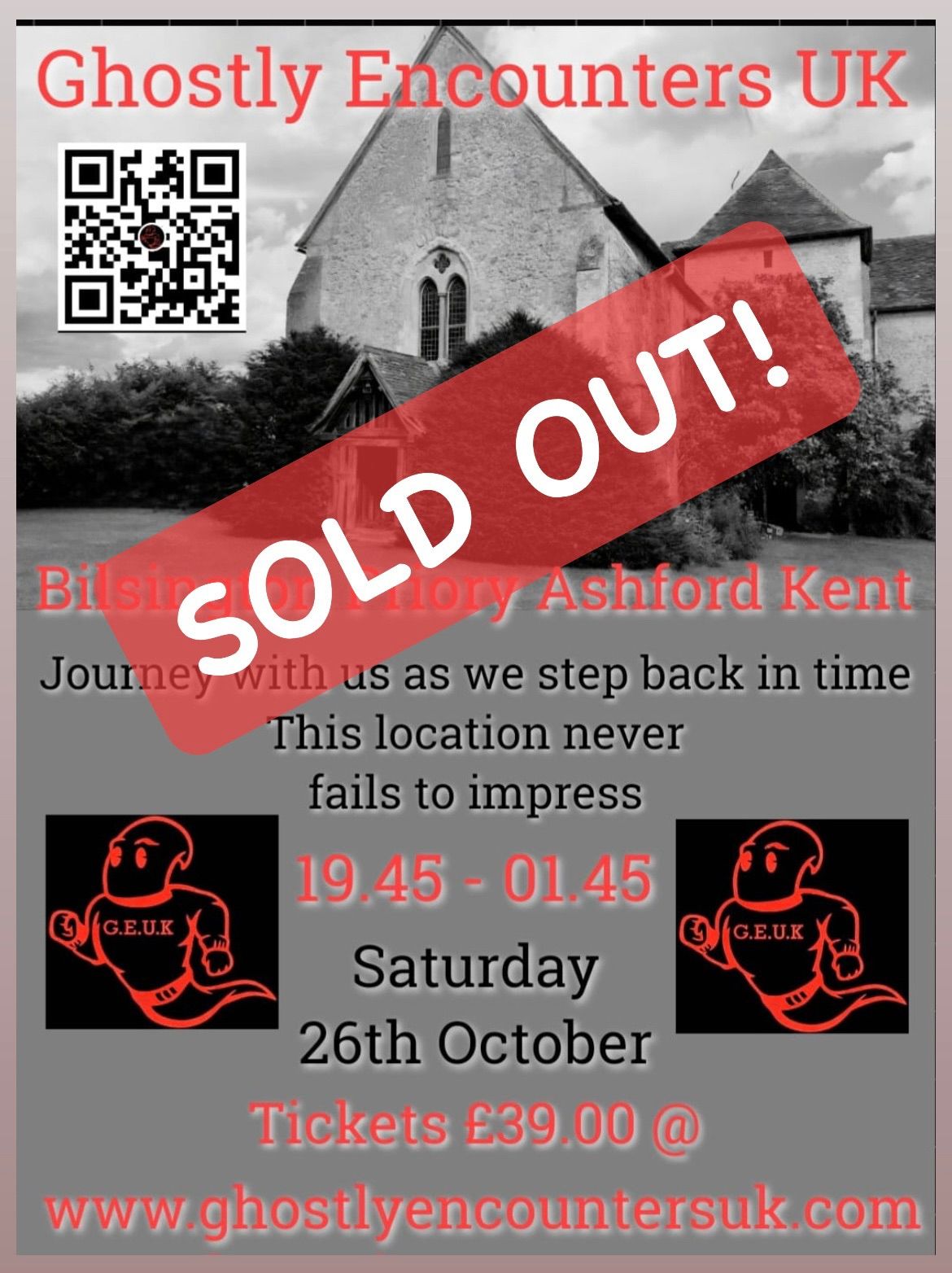 Halloween \ud83c\udf83 Paranormal Investigation @ Bilsington Priory, Ashford