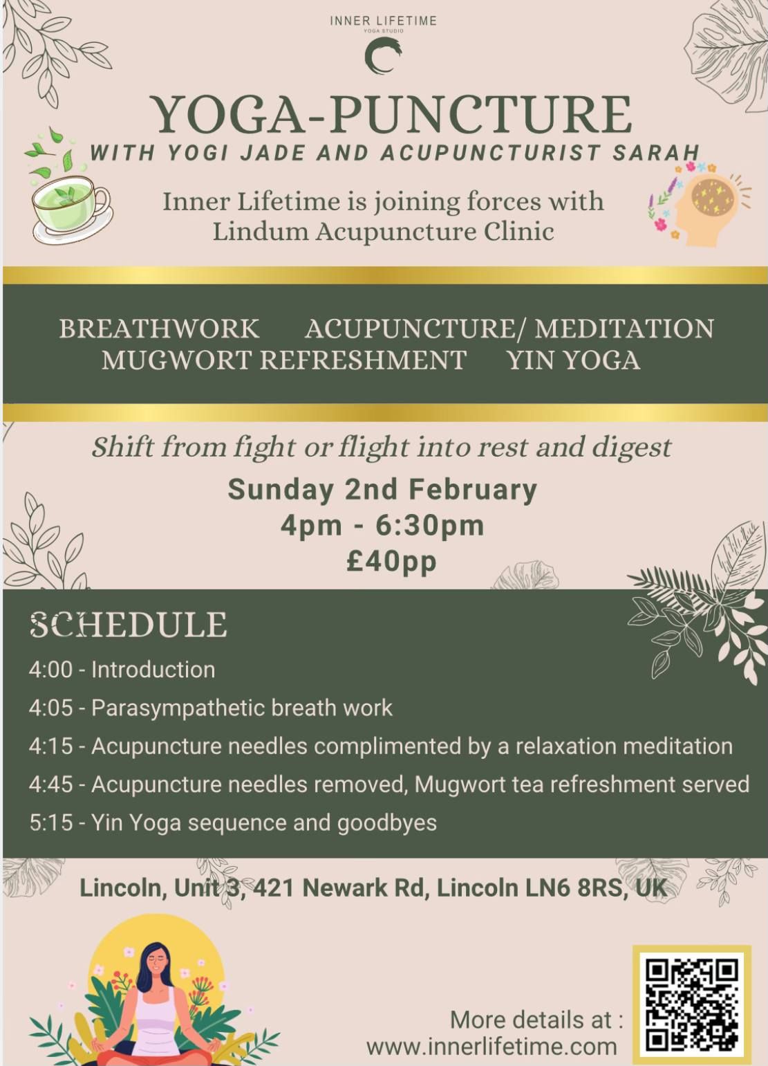 Yoga-Puncture (Yoga meets Acupuncture for 2.5 hours of bliss)