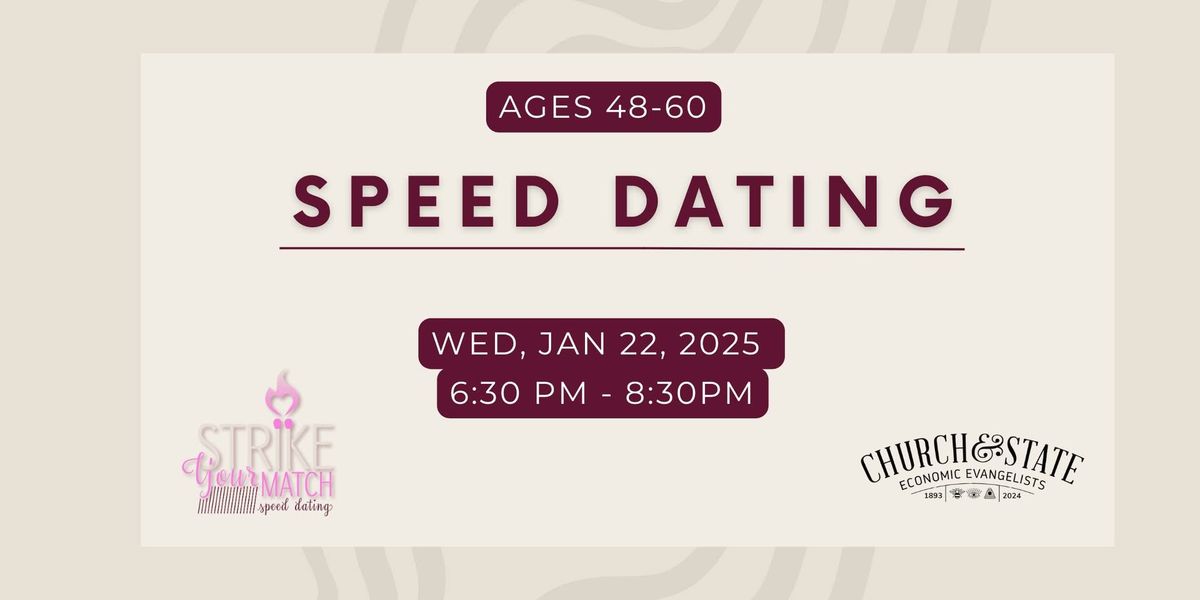 Speed Dating Event (Ages 48-60)