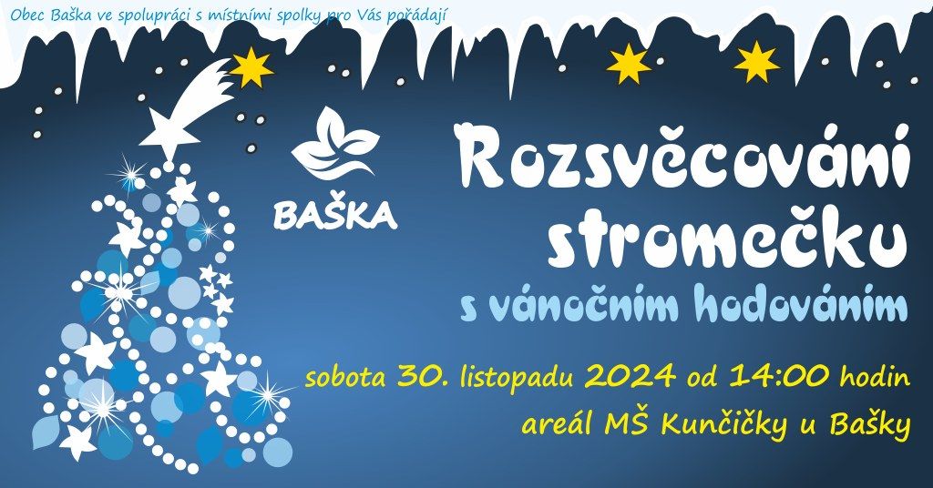 Rozsv\u011bcov\u00e1n\u00ed v\u00e1no\u010dn\u00edho strome\u010dku - are\u00e1l M\u0160 Kun\u010di\u010dky u Ba\u0161ky