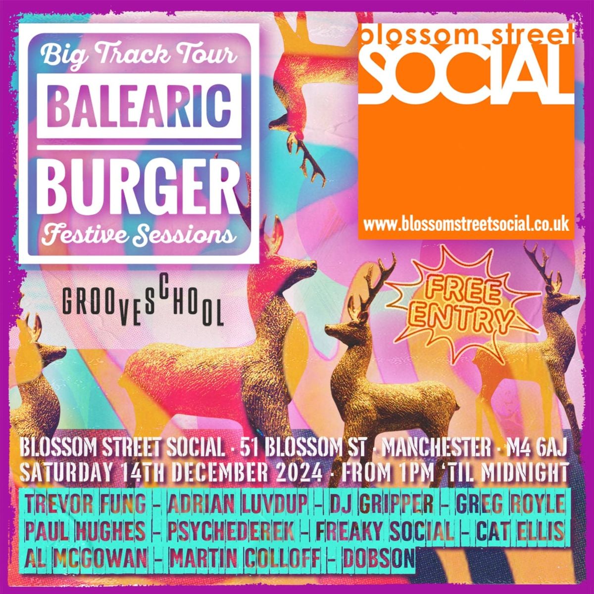 Balearic Burger Christmas Party - Manchester 