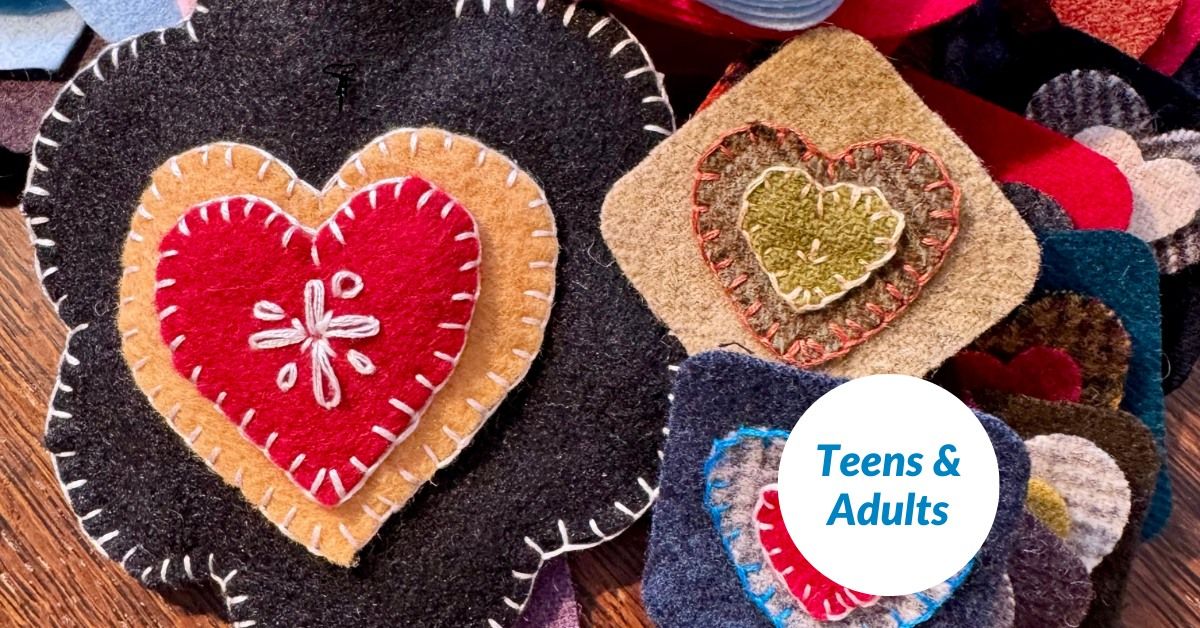 Create a Penny Rug Valentine 