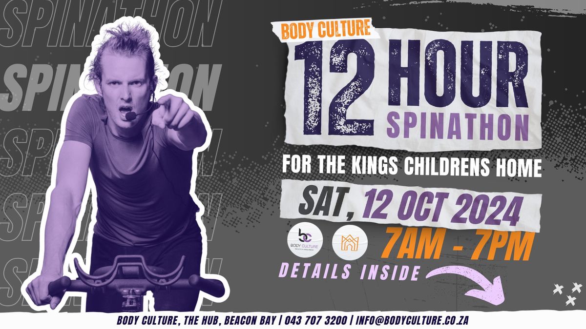 Body Culture Spinathon in aid of the Kings Childrens Home 2024