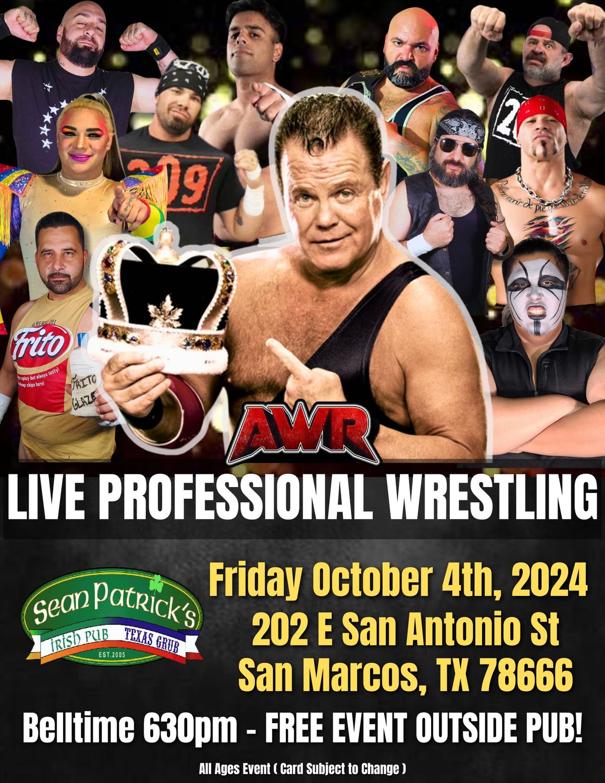 AWR: JERRY THE KING LAWLER Live in San Marcos, TX!