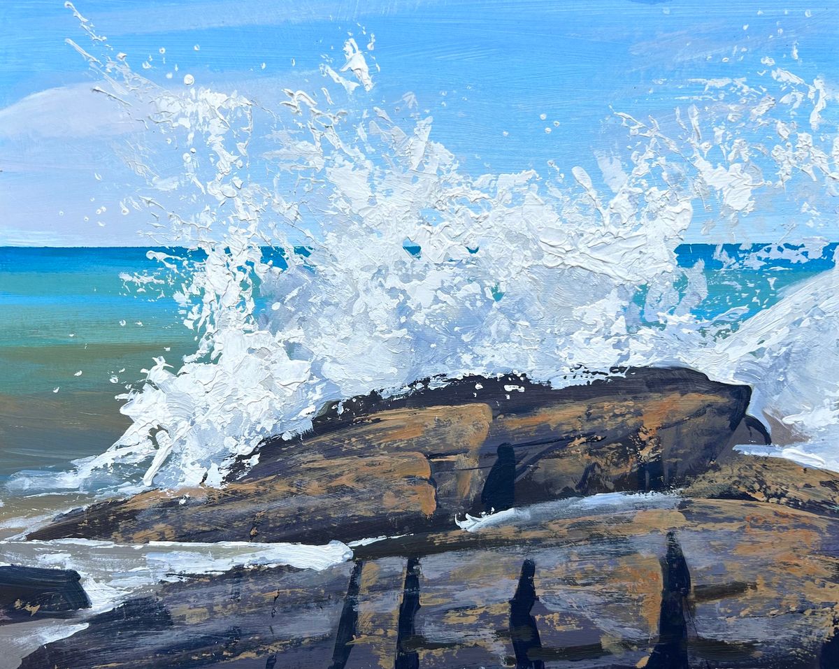 Rocks & Surf workshop in oils or acrylics - with David DJ Johnson - beginners welcome