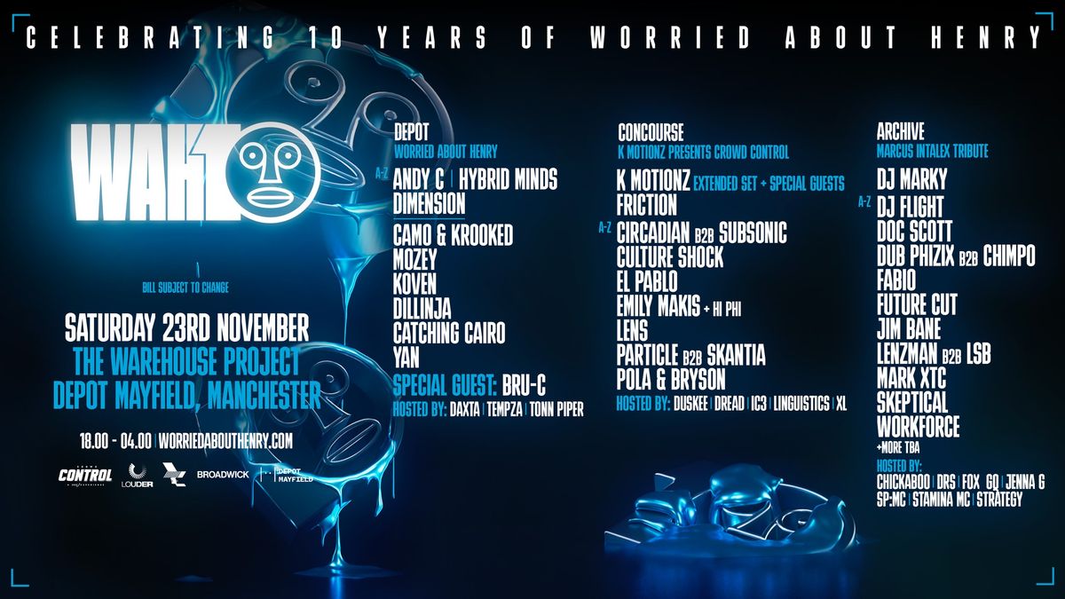 WAH10 x Warehouse Project | Andy C, Hybrid Minds, Dimension + MORE