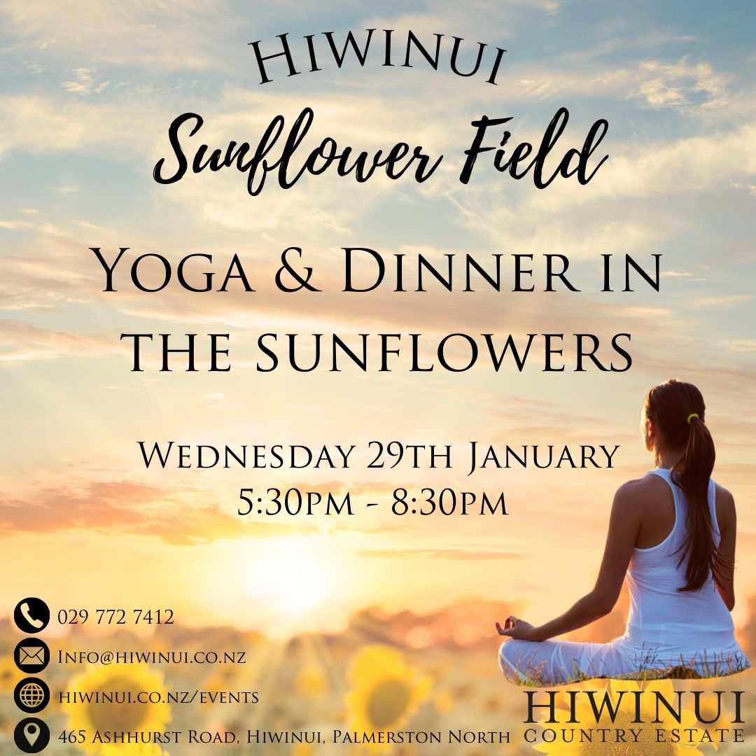 Yoga & Dinner in the Sunflowers \ud83c\udf3b 