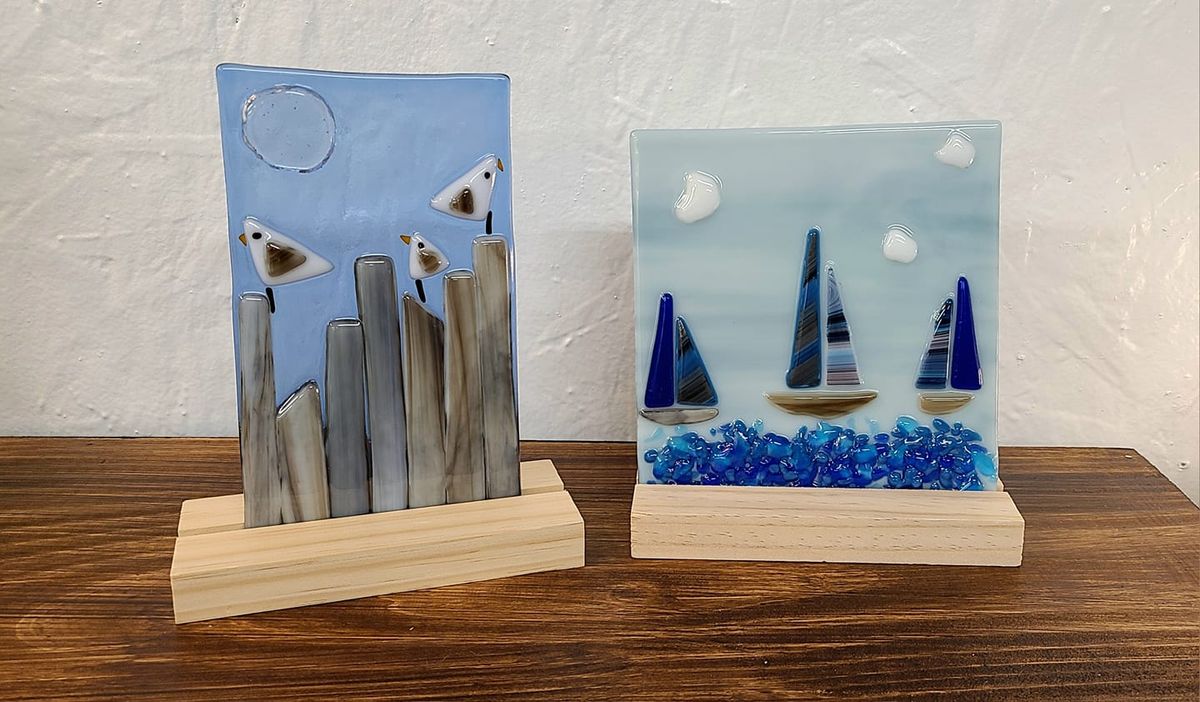 FULL - Fused Glass Wkshp - Sailboats\/Seagulls at Kaleidoscope Artisan Collective