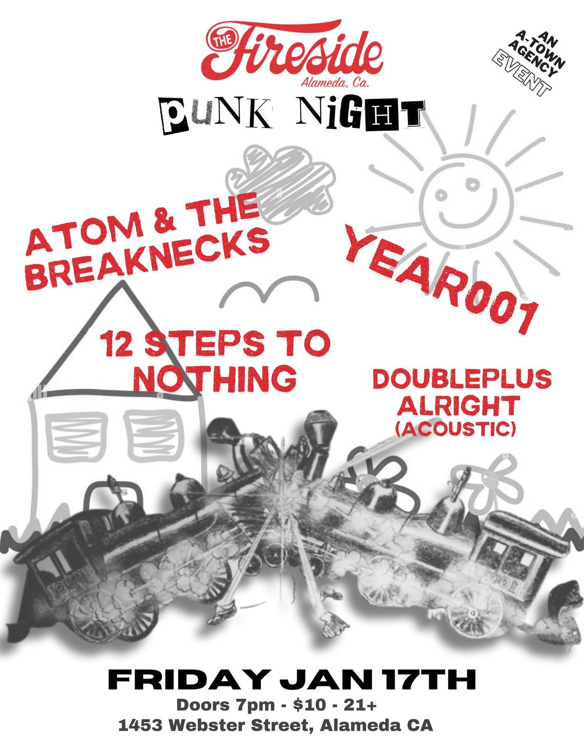 Punk Rock Night with: Atom & the Breaknecks, Year001, 12 Steps to Nothing, Doubleplus Alright