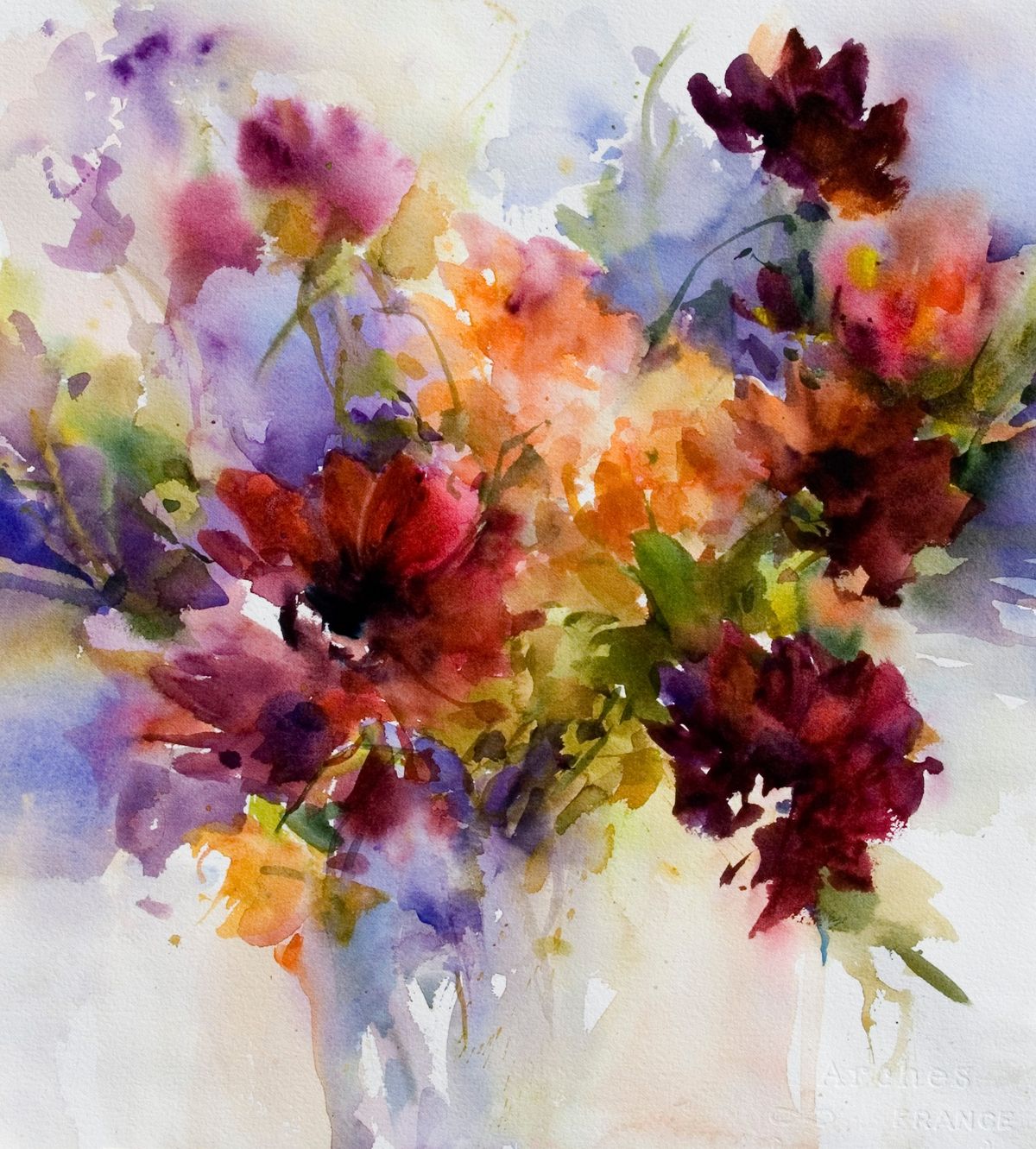 Janet Rogers : Watercolor Workshop : Expressive, Loose Watercolors \u2013 With Flowers