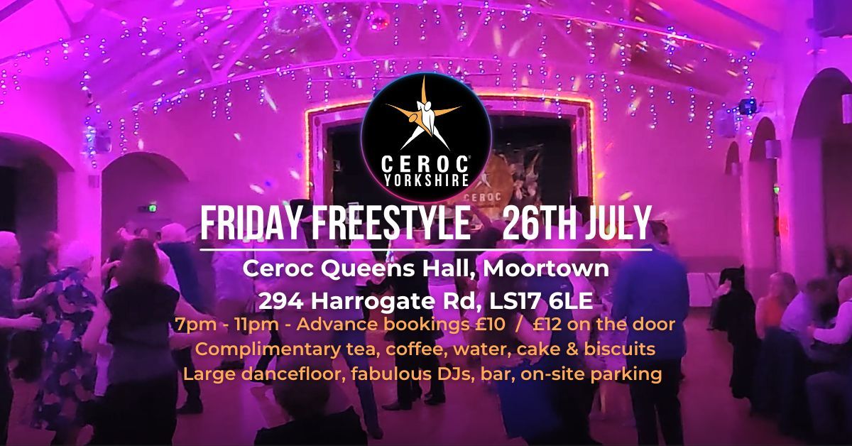 Ceroc Queens Hall - Friday Freestyle - 26th July 7-11pm