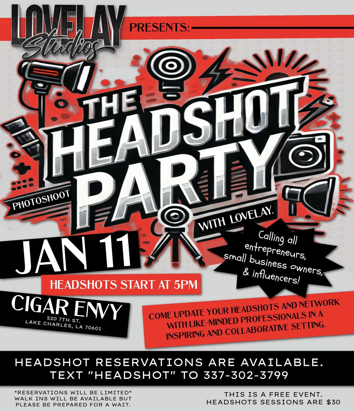 THE HEADSHOT PARTY BY LOVELAY - @ CIGAR ENVY