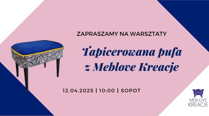 Tapicerowana pufa z Meblove Kreacje - SOPOT