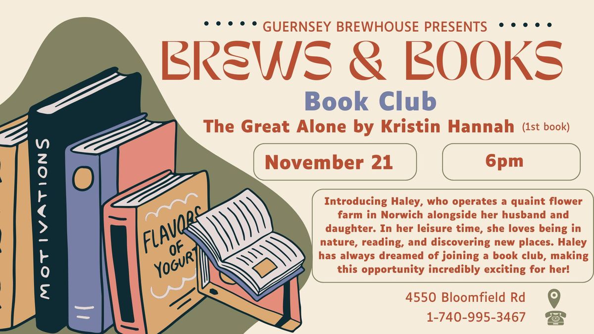 Brews & Books with Haley at Guernsey Brewhouse