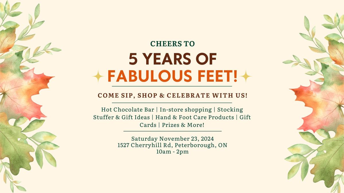 Celebrating 5 Years of Foot Care Excellence with Wilde Beauty PTBO