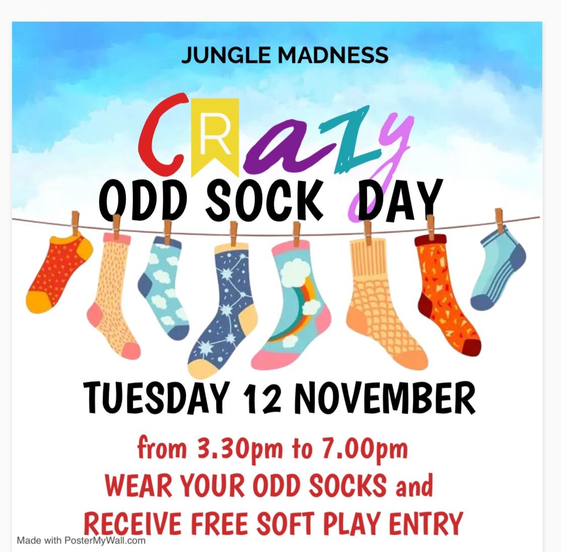 Odd Sock Day - Jungle Madness (FREE SOFT PLAY) 