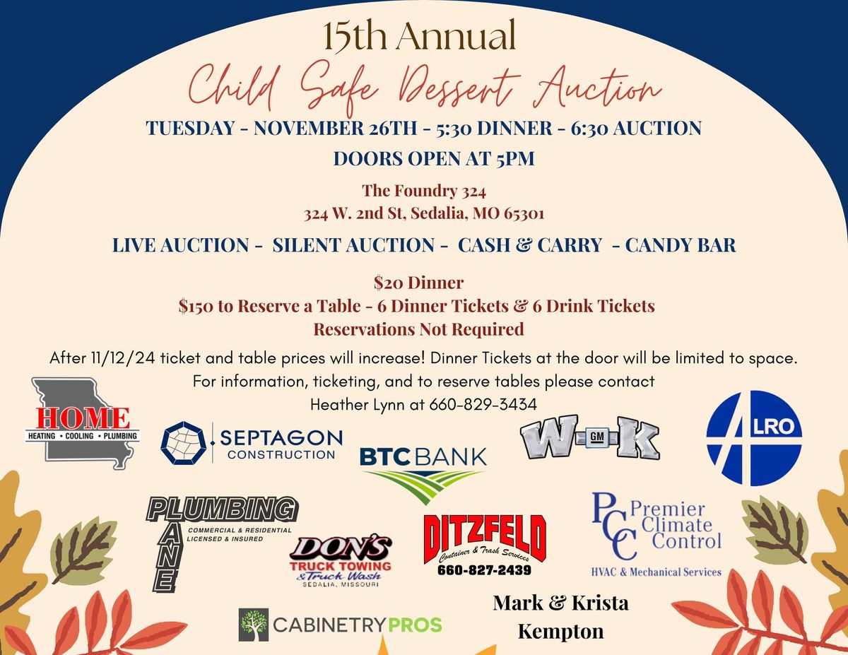 Child Safe Dessert Auction