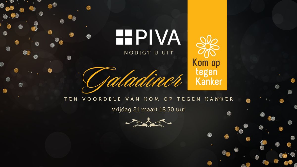 PIVA Diner ten voordele van Kom op tegen Kanker