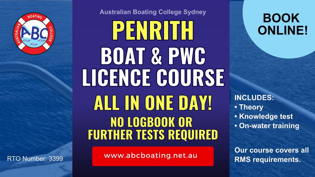 Penrith | NSW Boat & PWC\/Jet Ski Licence Course