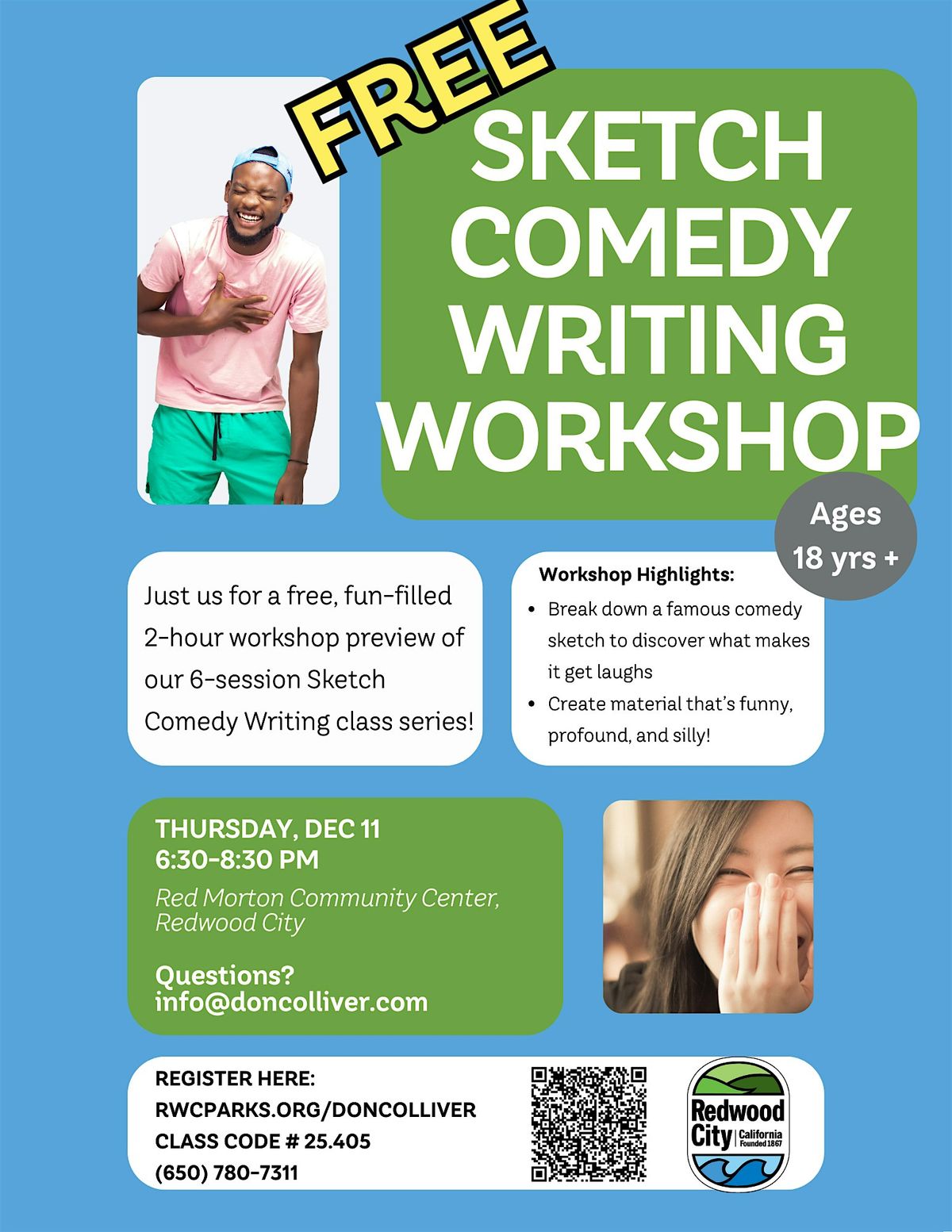 Free Sketch Comedy Writing Workshop