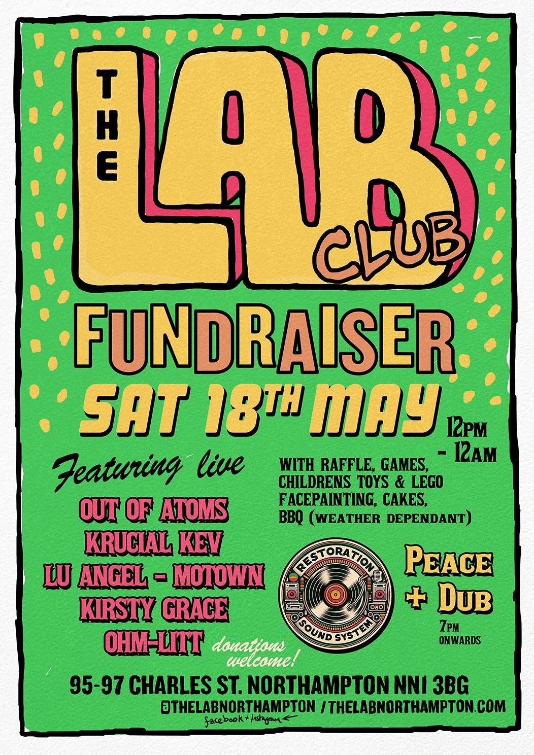 Lab FUNdraiser! All dayer <3 with Peace & Dub
