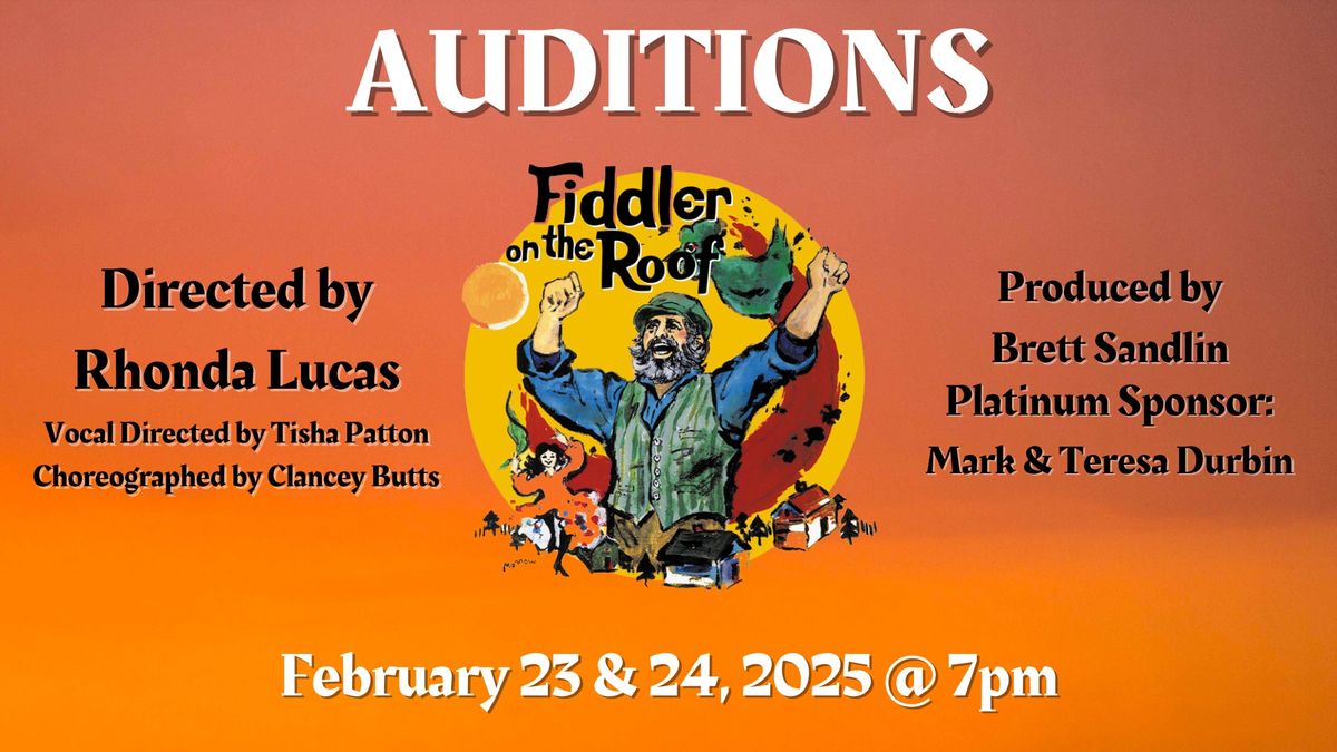 Auditions for FIDDLER ON THE ROOF