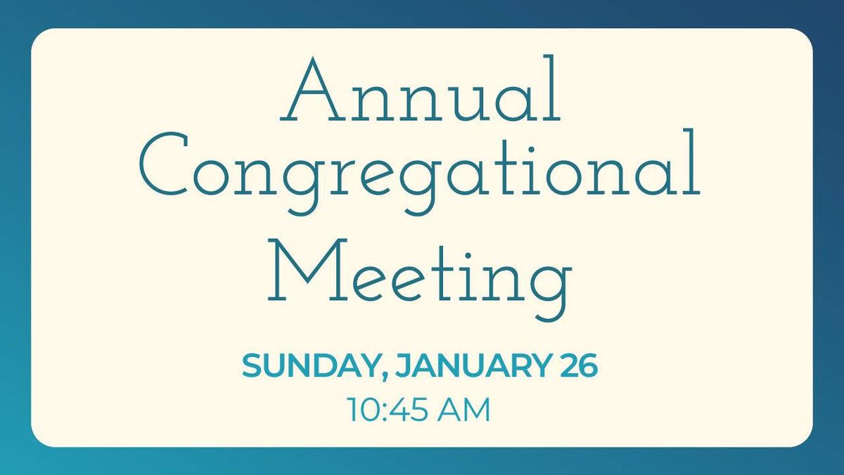 Annual Congregational Meeting