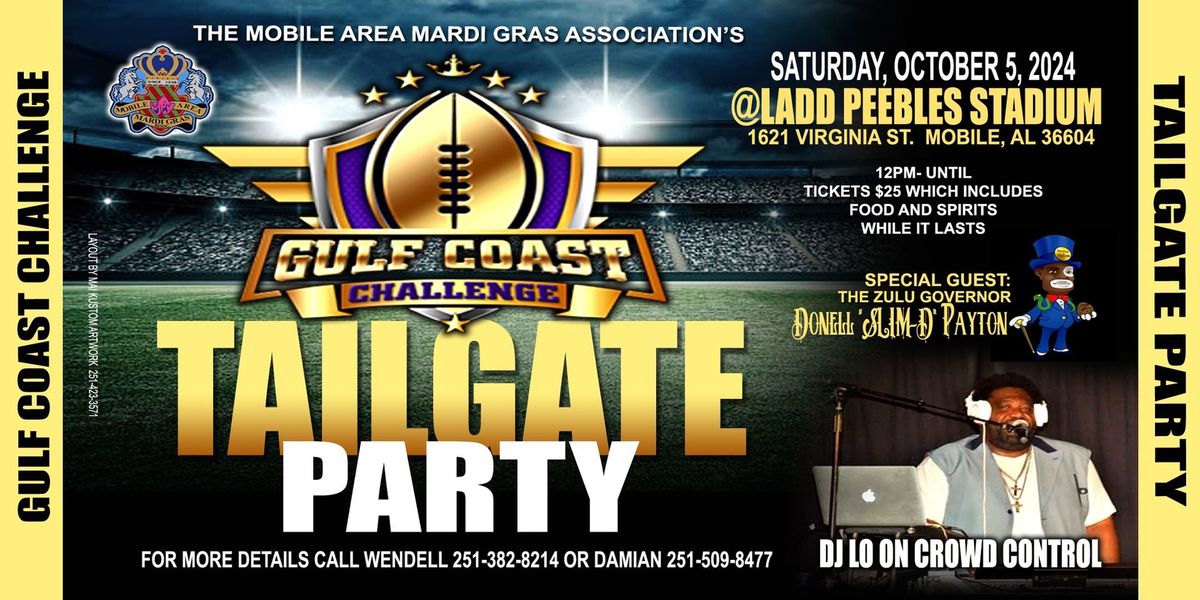 The Mobile Area Mardi Gras Association\u2019s Gulf Coast Challenge Tailgate Party 