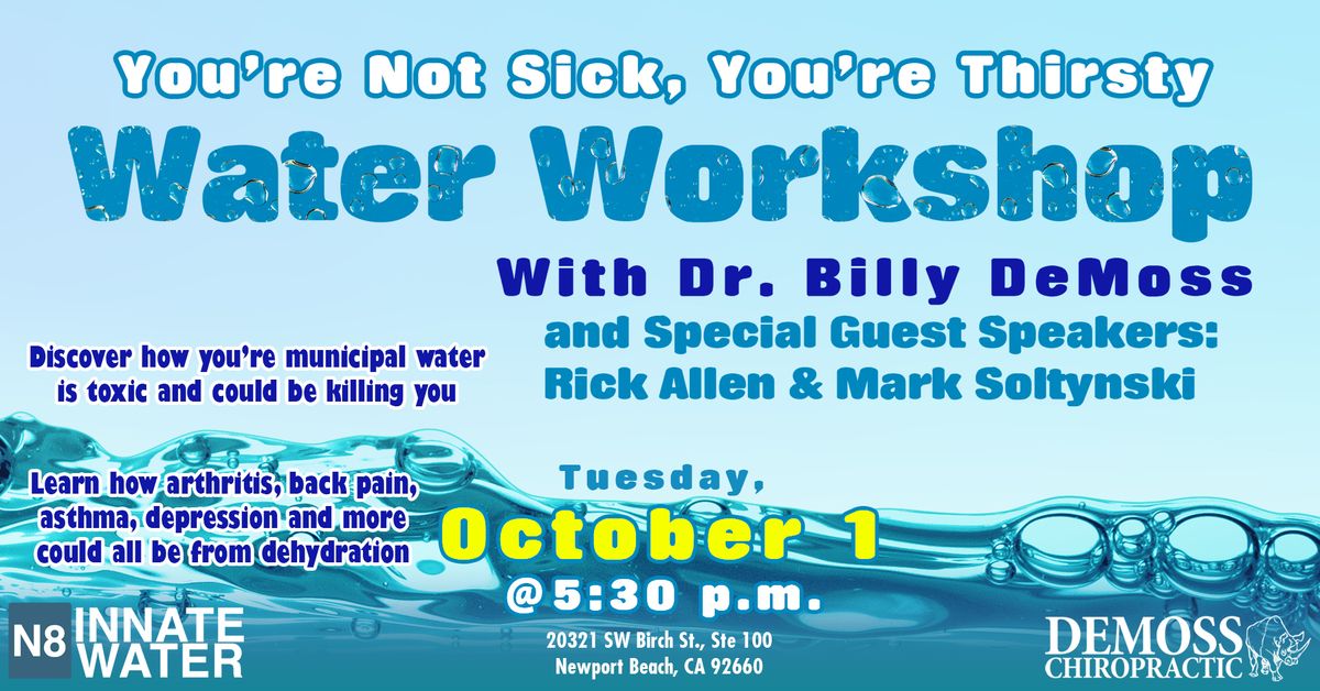 Water Workshop with Dr. Billy DeMoss