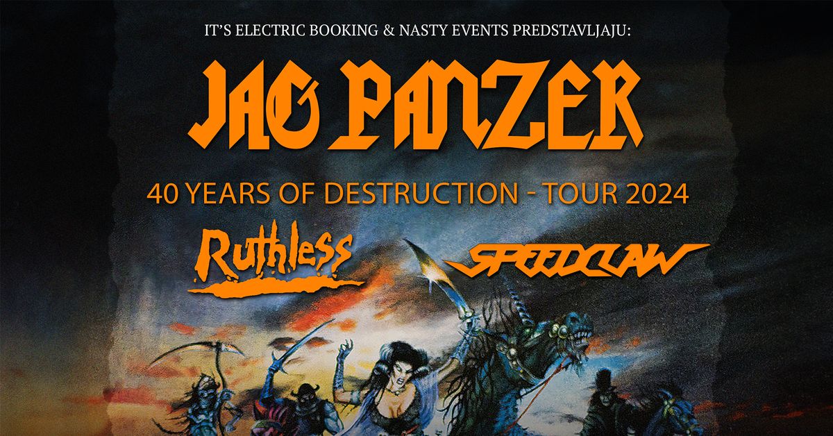 JAG PANZER, Ruthless & Speedclaw 8.12. @ Mo\u010dvara