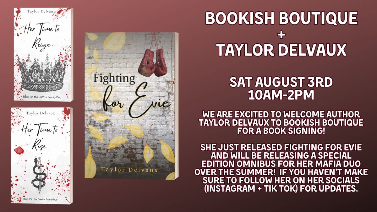 Book signing with Taylor Delvaux!