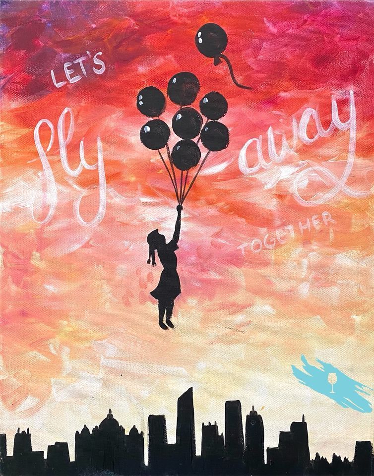 Create Your Own Banksy Champainting Paint and Sip BYO Food and Drinks , Champainting South