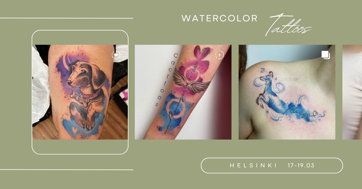 Watercolor tattoos in HELSINKI, FINLAND