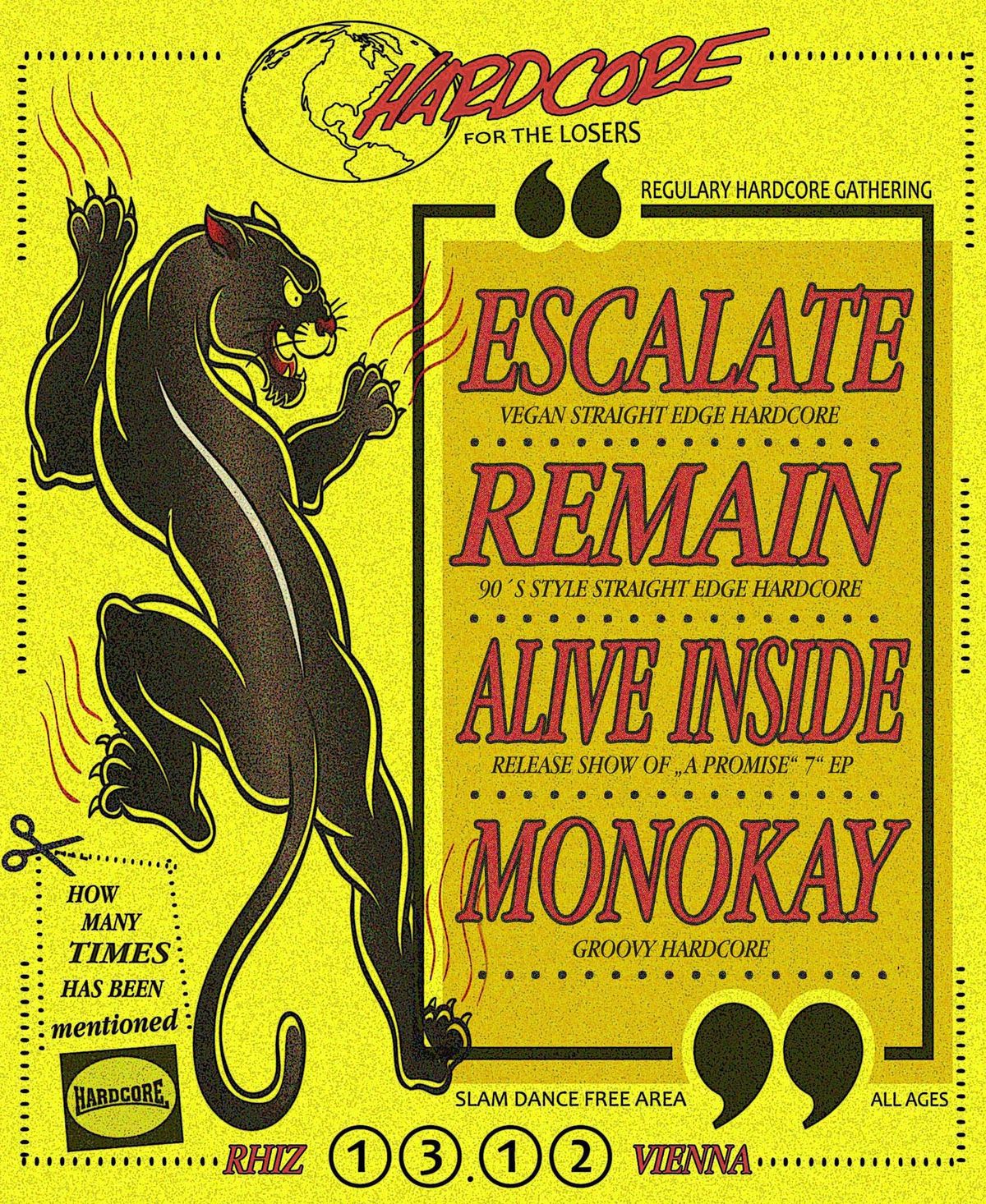 XESCALATEX (HU) + REMAIN (DE) + ALIVE INSIDE + MONOKAY 