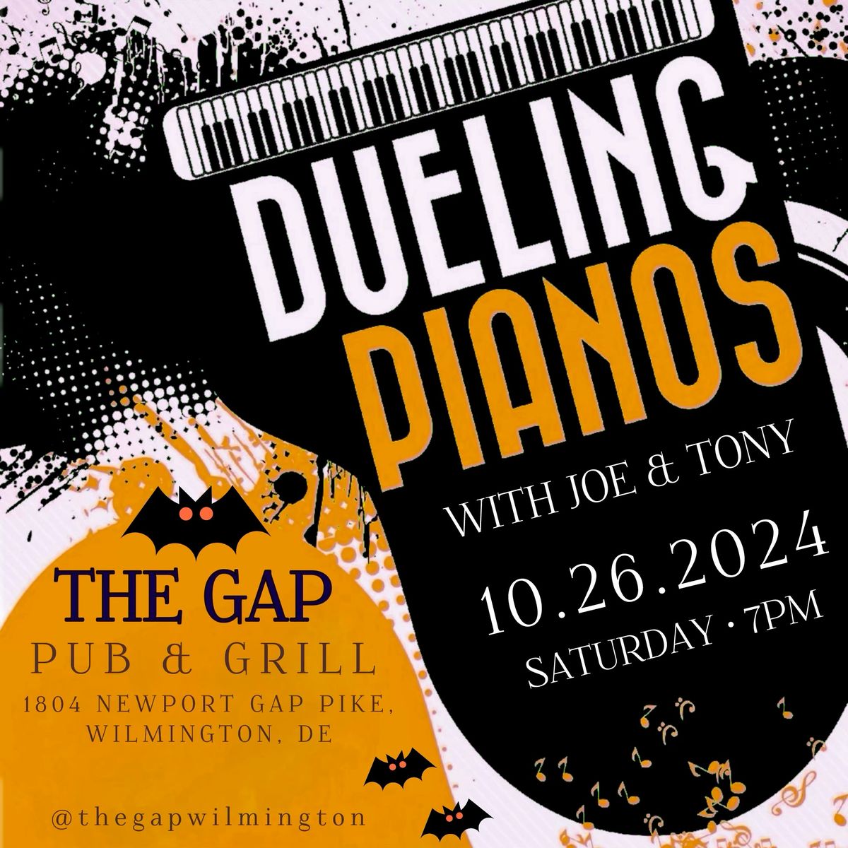 \ud83c\udfb6\ud83c\udf83 Dueling Pianos @ The Gap 