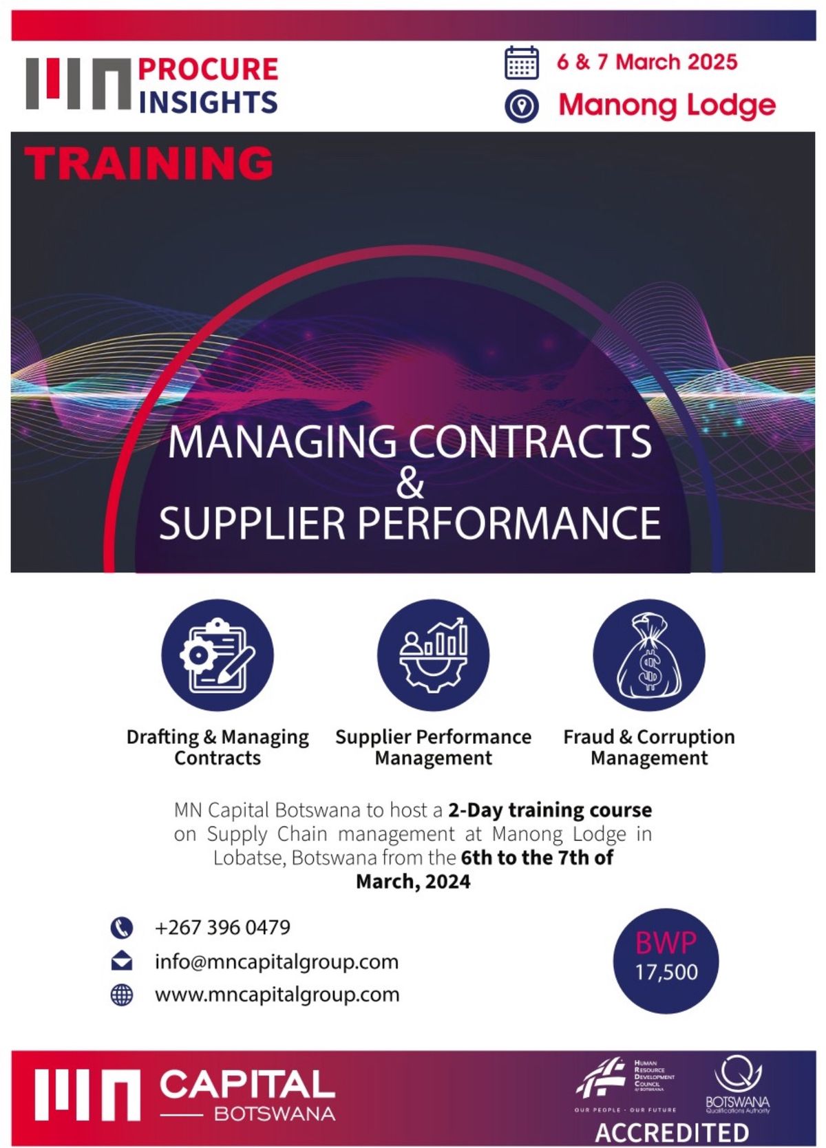 Managing Contracts and Supplier Performance Training